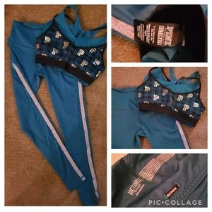 Victoria's Secret size XS workout pants and size LARGE 2-piece sports bra!